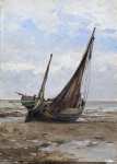 Haes Carlos de (Belgianborn Spanish ) Рыбацкая лодка на побережье Нормандии