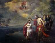 Herp the Younger Willem van (Flemish ) Крещение Господне медь