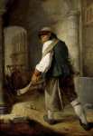 Hutin CharlesFrancois (French ) Саксонский крестьянин везущий бочку