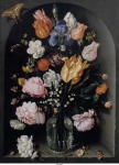 Gheyn II, Jacob de - Стекляная ваза с цветами, 1612, 58 cm x 44 cm, Медь, масло