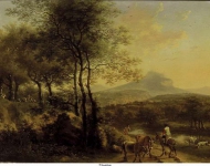 Heusch, Willem de - Горный пейзаж с рекой в Италии, ок. 1650-90, 21,5 cm x 29 cm, Медь, масло
