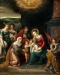 Последователь Святое семейство с юным Иоанном Крестителем и святыми (The Holy Family with the Infant Saint)