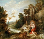Святой Иероним со львом в пейзаже с руинами (St Jerome and the lion in a landscape with ruins)