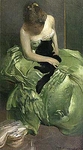 Женщина в зелёном платье