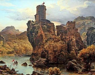 Рыцарский замок на скале