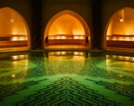 DE DE Hamam Dampfbad unterhalb der Hassan II. Moschee Casablanca Marokko