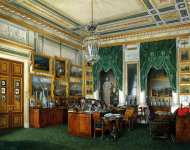 Виды залов Зимнего дворца - Кабинет императора Александра II