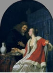 Mieris de Oude, Frans van - Девушка ест устрицы, 1661, 27 cm x 20 cm, Дерево, масло