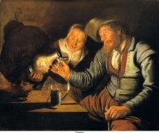 Molenaer, Jan Miense - Пять чувств. Зрение, 1637, 19,6 cm x 23,9 cm, Дерево, масло