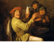 Molenaer, Jan Miense - Пять чувств. Слух, 1637, 19,4 cm x 24,2 cm, Дерево, масло