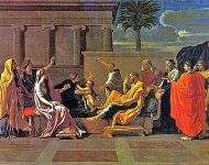 Младенец Моисей попирает корону фараона