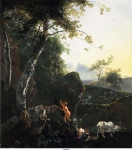 Pijnacker, Adam - Горный пейзаж с водопадом, ок. 1660-70, 101 cm x 91 cm, Холст, масло