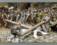 Симон из Кирены вынужден нести крест Иисуса