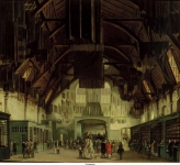Pothoven, Hendrik - Большой зал в Бинненхофе в Гааге, с отделением Государственной лотереи, 1779, 57 cm x 65,5 cm, Холст, масло