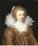 Ravesteyn, Jan Anthonisz Van - Портрет Елизаветы Амалии, графини Ханау (1602-1651), жены Вильгельма V, герцога Гессен-Кассель, 1617, 63,9 cm x 55,6 cm, Дерево, масло