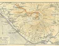 Карта: Везувий и его окрестности, конец 19 в.