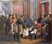 Гаэтано Ферри - Наполеон подписывает капитуляцию во дворце Фонтенбло, 4 апреля 1814 года