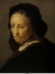 Rembrandt - Этюд старой женщины (Мать Рембрандта), ок. 1630-35, 18,2 cm x 14 cm, Дерево, масло