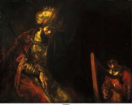 Rembrandt (мастерская) - Саул и Давид, ок. 1650-55, 130 cm x 164,5 cm, Холст, масло