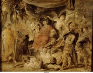 Rubens, Peter Paul - Триумф Рима. Молодой император Константин присягает Риму, ок. 1622-23, 54 cm x 69 cm, Дерево, масло