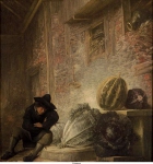 Ryckhals, Francois - Спящий мальчик в сарае, ок. 1640, 36,6 cm x 32,2 cm, Дерево, масло