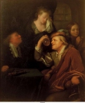 Schalcken, Godfried - Визит врача, ок. 1670-80, 35 cm x 28,5 cm, Дерево, масло