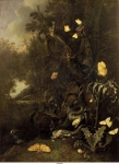 Schrieck, Otto Marseus van - Растения и насекомые, 1665, 102,3 cm x 75,8 cm, Холст, масло