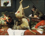 Snijders, Frans (мастерская) - Натюрморт с мертвым оленем, ок. 1630-50, 121 cm x 180,3 cm, Холст, масло