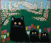 Мод Льюис - Три чёрных кота