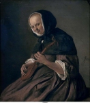 Steen, Jan - Женщина цистерцианка (монашка) играет, ок. 1662-65, 31 cm x 27,5 cm, Дерево, масло