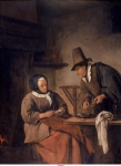 Steen, Jan - Старая пара готовит напиток, ок. 1650-55, 41 cm x 31,5 cm, Дерево, масло