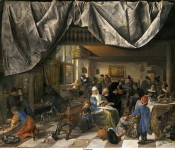 Steen, Jan - Течение жизни, ок. 1665-67, 68,2 cm x 82 cm, Холст, масло