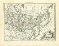 Карта России: Сибирь и Аляска, 1812г.