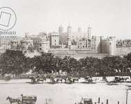 Windsor Castle England seen from the River Thames in the late 19th century