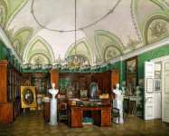 Виды залов Зимнего дворца - Военная библиотека императора Александра II