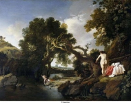 Uyttenbroeck, Moses van - Лесной пруд с Салмакидой и Гермафродитом, 1627, 43 cm x 66 cm, Дерево, масло