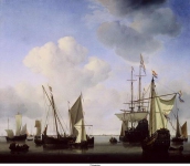 Velde de Jonge, Willem van de - Корабли на спокойной воде, ок. 1658, 66,5 cm x 77,2 cm, Холст, масло