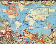 Карта мира ок 1886