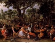 Vinckboons, David - Деревенская ярмарка, 1629, 40,5 cm x 67,5 cm, Дерево, масло