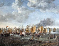 Сражение между голландскими кораблями и китайскими пиратами 9 февраля 1630 года