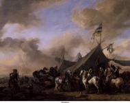 Wouwerman, Philip - Военный лагерь, ок. 1655-68, 70 cm x 100 cm, Холст, масло