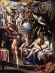 Wtewael, Joachim - Марс и Венера, пойманные Вулканом, 1601, 20,8 cm x 15,7 cm, Медь, масло