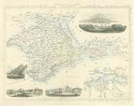 Карта Крыма, 1855г.