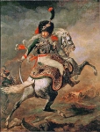 Офицер конных егерей императорской гвардии, идущий в атаку