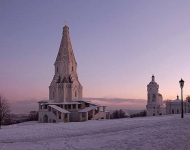 Россия, Москва, Коломенское, зима. Вечер