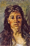 Портрет женщины с распущенными волосами