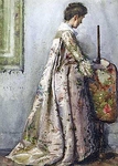 The silk gown, Portrait of Maria Tuke Sainsbury