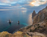 Крым, Черное море. Скалы