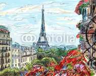 Париж в ЧБ рисунках #8