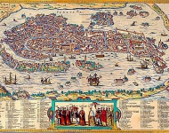 Карта Венеции, 1565г.